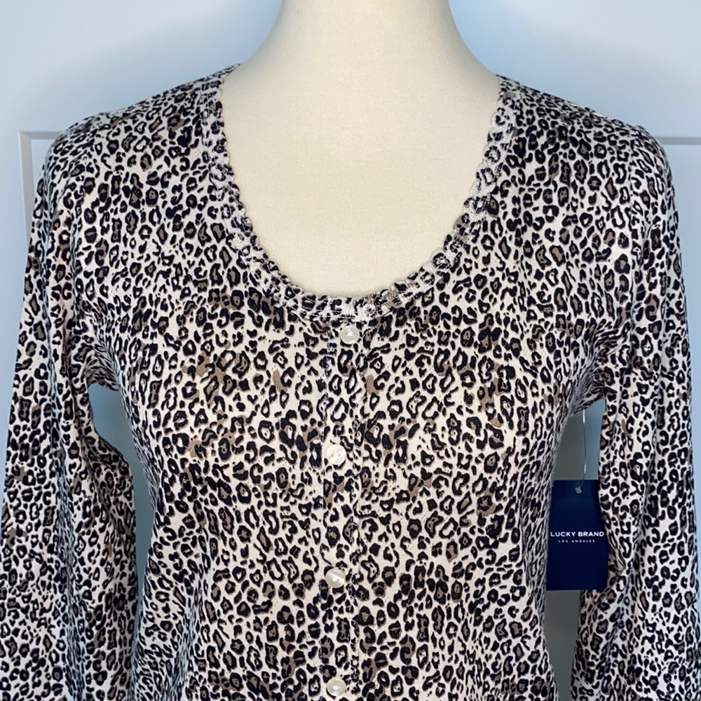 NWT Lucky Brand Pointelle Long Sleeve Pullover